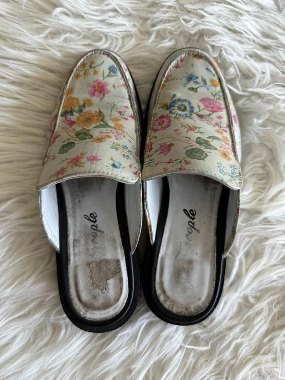 Free People Vida Floral Loafer Mules